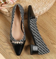 Womens Fashion Thick Heel Shoes