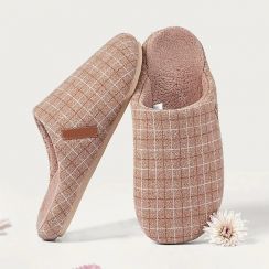 2 pairs Cotton Soft Sole Indoor Slippers