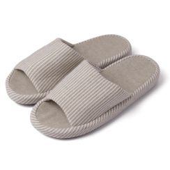 3 pairs Casual Indoor Cotton Linen Slippers