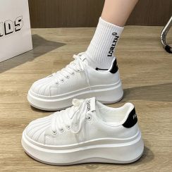 2 pairs Womens Student Shoes Shell Toe Casual Sneakers